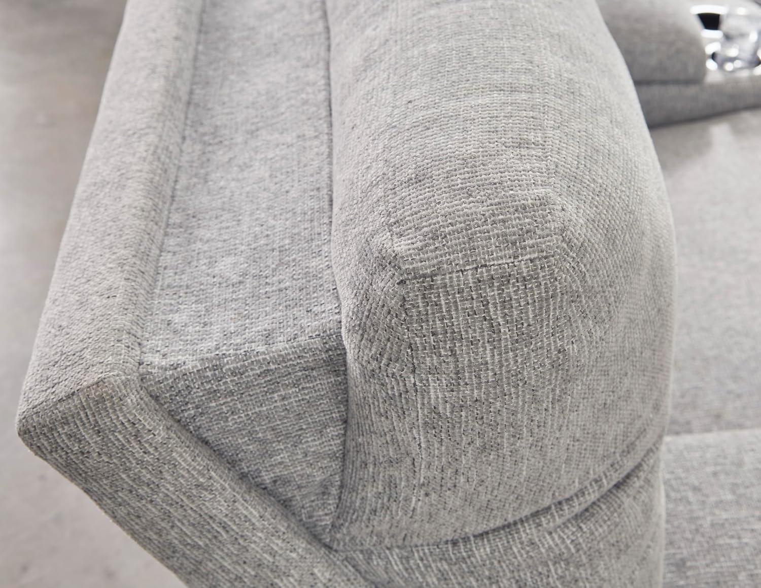 image:imageSignature Design by Ashley Acklen Place Stain Resistant Contemporary LeftArm Facing 3Piece Power Reclining Sectional Sofa with Chaise Adjustable Headrest USB PortsConsole and Cup Holders BluePewter