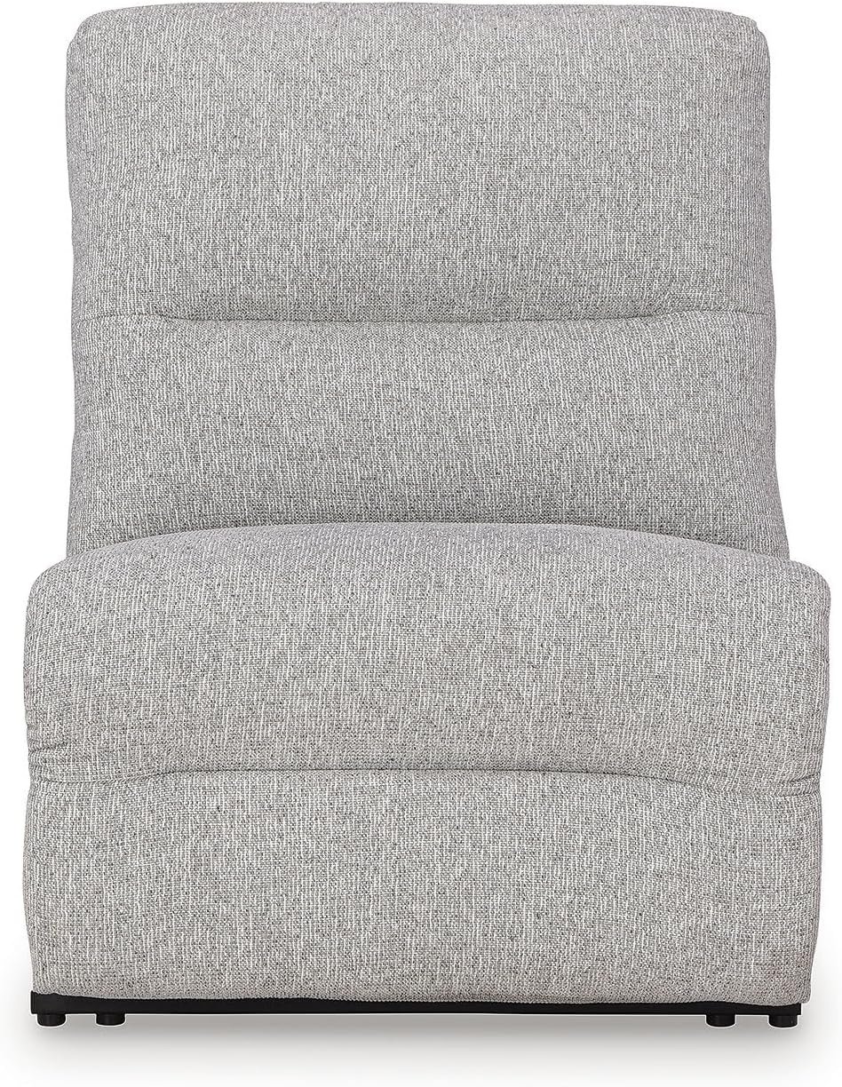 image:imageSignature Design by Ashley Acklen Place Stain Resistant Contemporary LeftArm Facing 3Piece Power Reclining Sectional Sofa with Chaise Adjustable Headrest USB PortsConsole and Cup Holders BluePewter