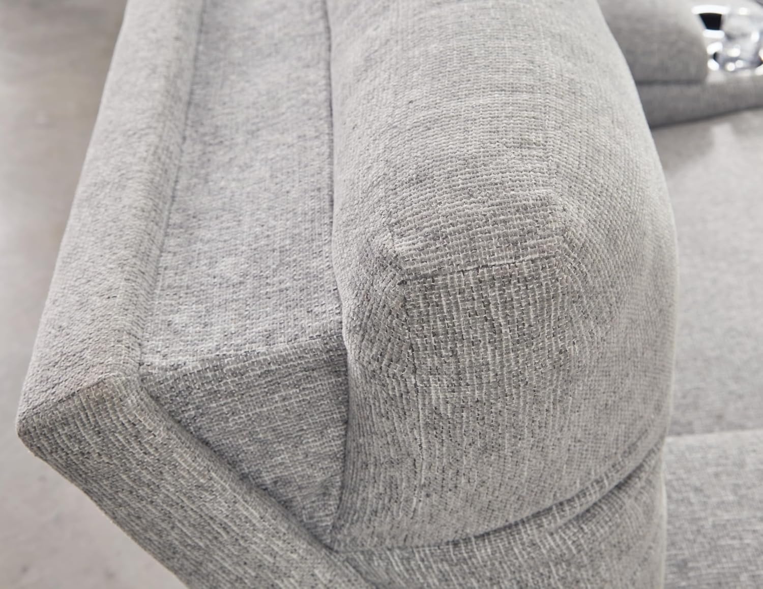 image:imageSignature Design by Ashley Acklen Place Stain Resistant Contemporary LeftArm Facing 3Piece Power Reclining Sectional Sofa with Chaise Adjustable Headrest USB PortsConsole and Cup Holders BluePewter