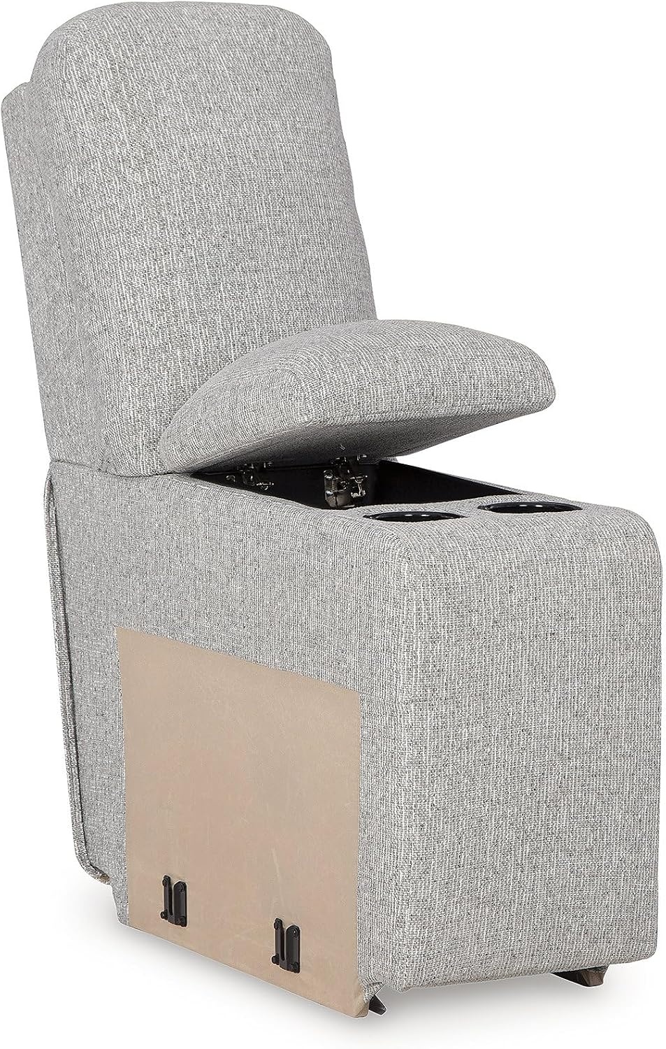 image:imageSignature Design by Ashley Acklen Place Stain Resistant Contemporary LeftArm Facing 3Piece Power Reclining Sectional Sofa with Chaise Adjustable Headrest USB PortsConsole and Cup Holders BluePewter