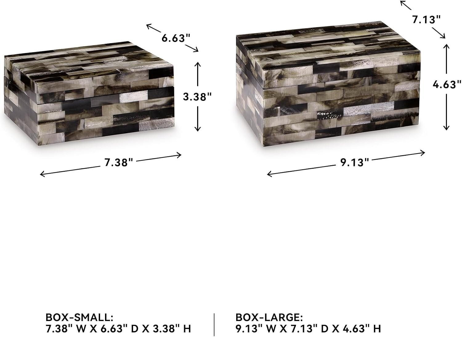 image:imageSignature Design by Ashley Ellford Mosaic Pattern Box Set Set of 2 Multicolor