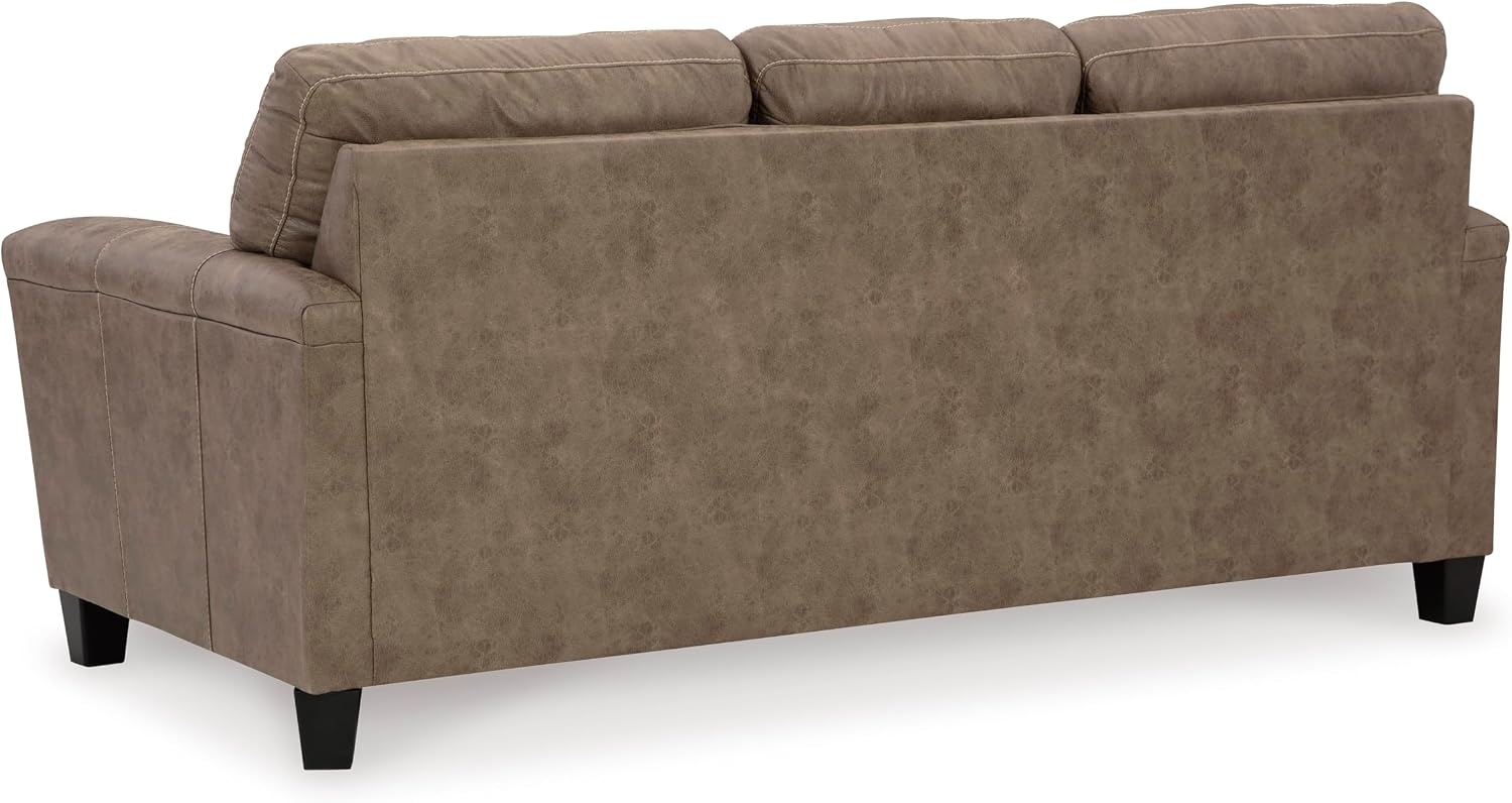 image:imageSignature Design by Ashley Navi Faux Leather 3Seater Sofa Fossil