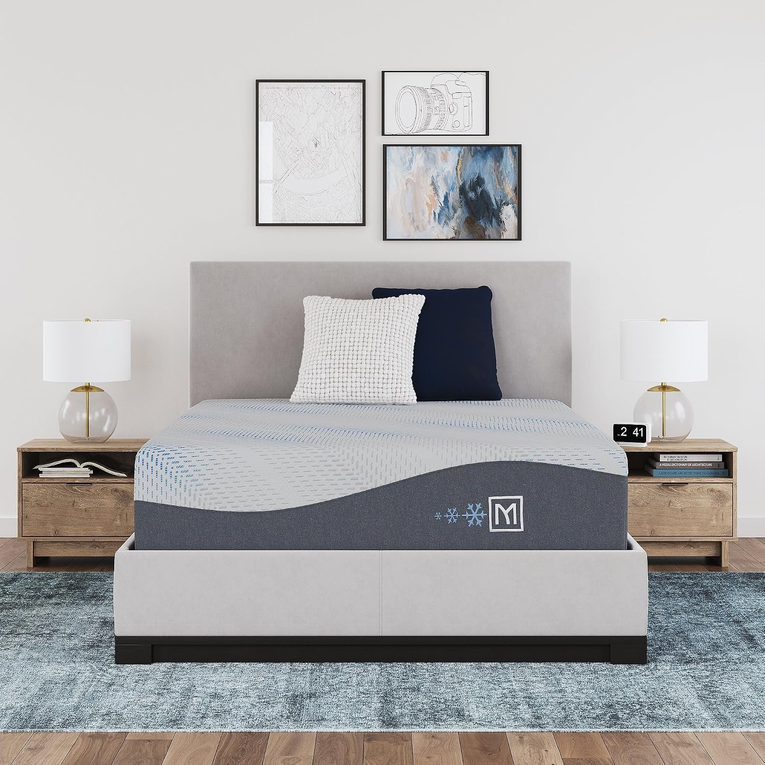 image:imageSignature Design by Ashley Millennium Luxury Gel Memory Foam Traditional 14 Inch Cushion Firm Mattress in a Box for Cool Sleep and Pressure Relief Queen WhiteCalifornia King