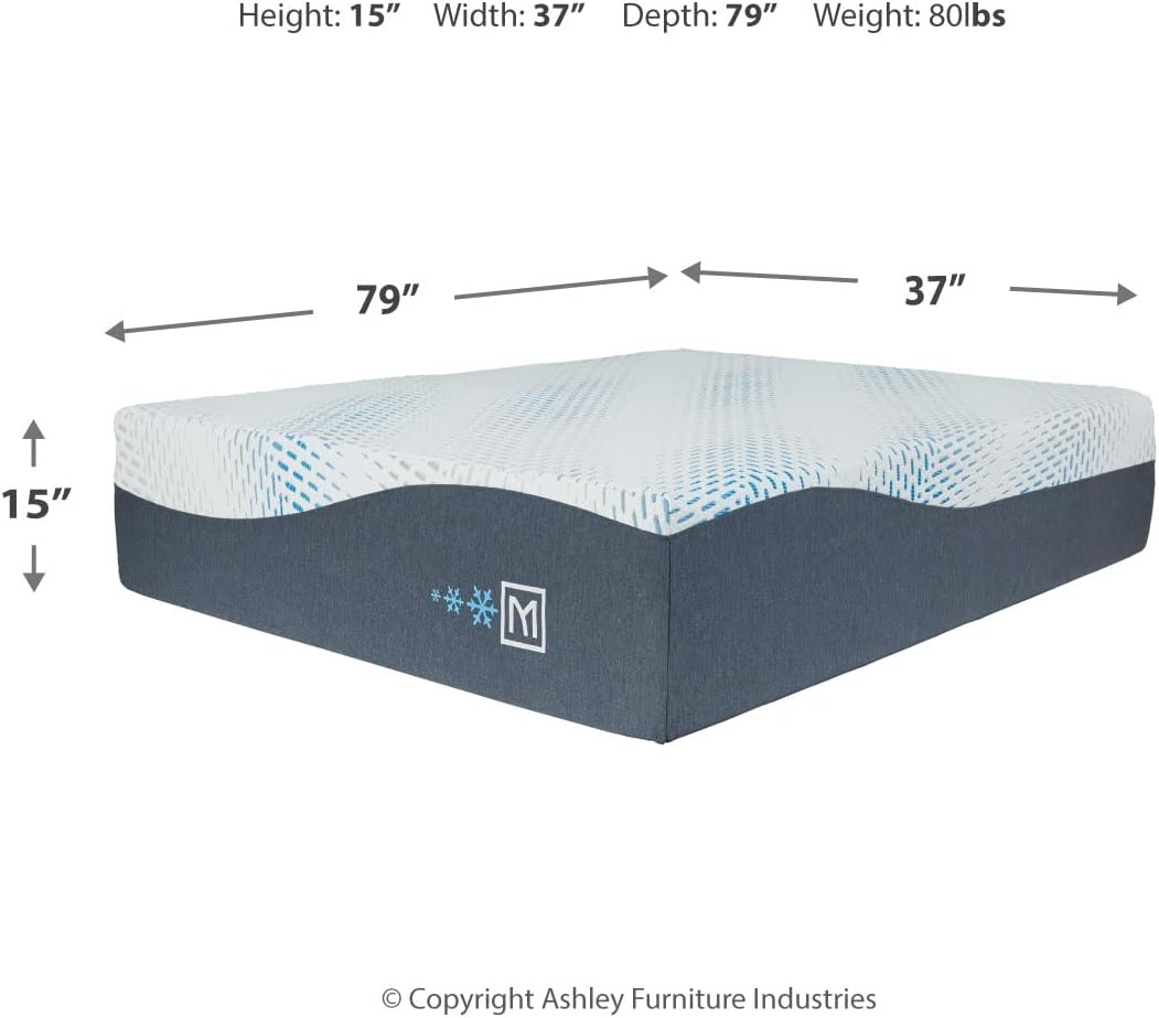 image:imageSignature Design by Ashley Millennium Luxury Gel Memory Foam Traditional 14 Inch Cushion Firm Mattress in a Box for Cool Sleep and Pressure Relief Queen WhiteTwin XL