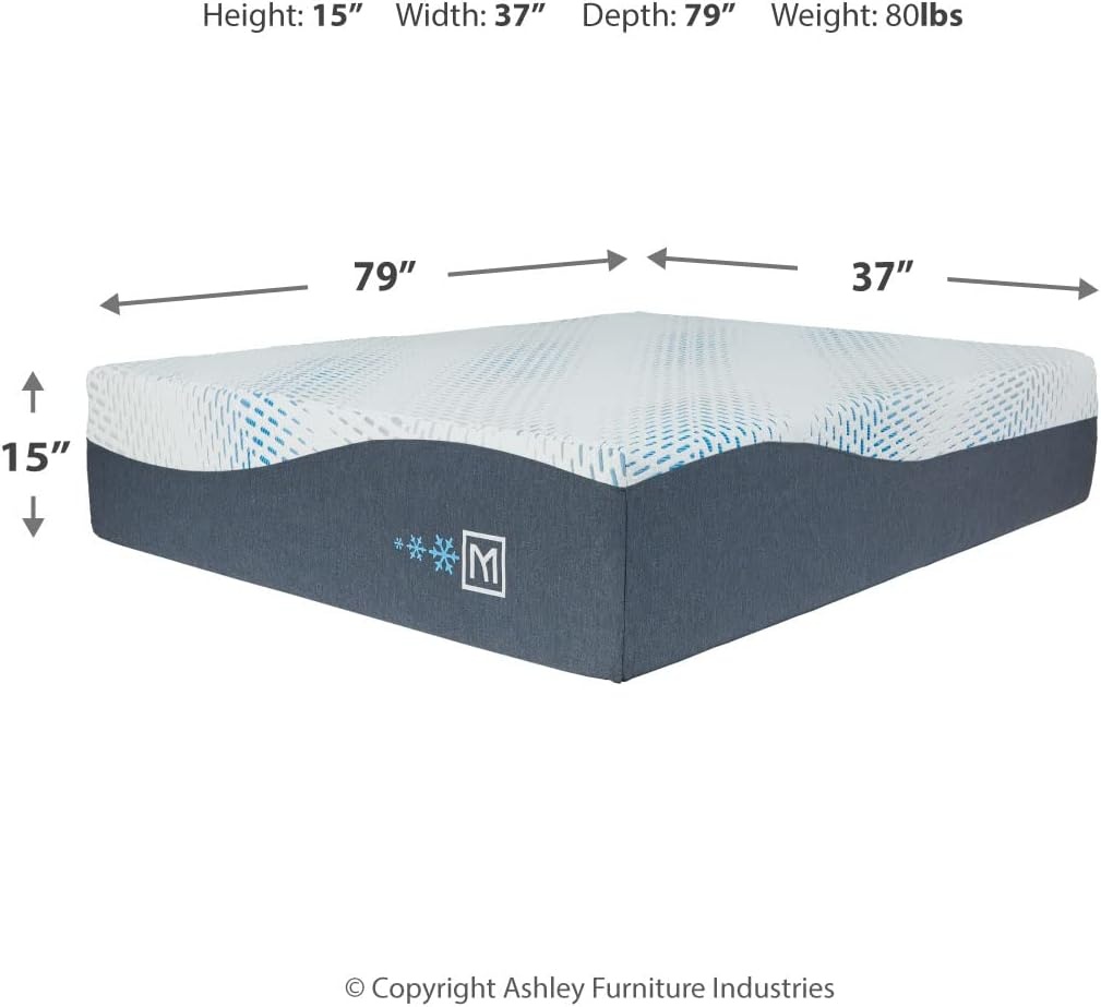 image:imageSignature Design by Ashley Millennium Luxury Gel Memory Foam Traditional 14 Inch Cushion Firm Mattress in a Box for Cool Sleep and Pressure Relief Queen WhiteTwin XL