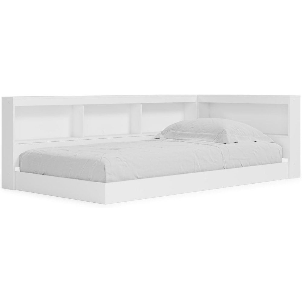 image:imageSignature Design by Ashley Piperton Twin Bookcase Storage Bed White USBWhite