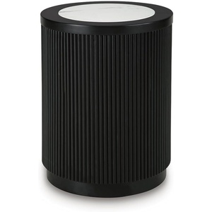 Signature Design by Ashley Grayman Modern End Table with Faux Marble Pattern, Black & White(Black)