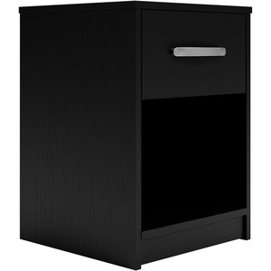 Signature Design by Ashley Finch Contemporary 1 Drawer Nightstand, Black(Black-1)