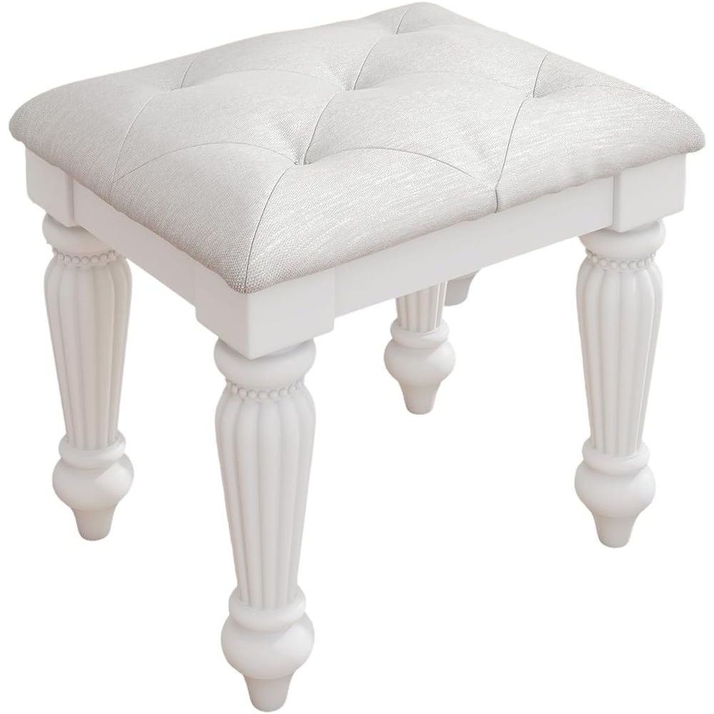 image:imageSignature Design by Ashley Trindura Vanity Stool Button Tufted White