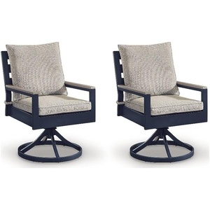 Signature Design by Ashley Bayou Clay Outdoor Swivel Chair (Set of 2)