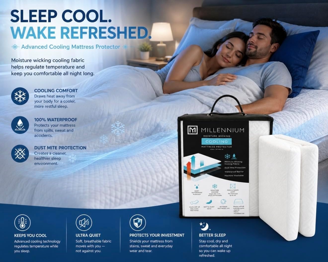 image:imageSignature Design by Ashley Cooling Waterproof Mattress Protector King