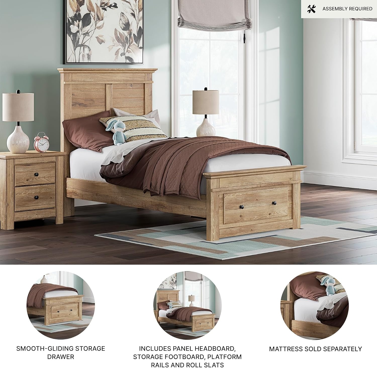 image:imageSignature Design by Ashley Allihauser Twin Panel Storage Bed Frame