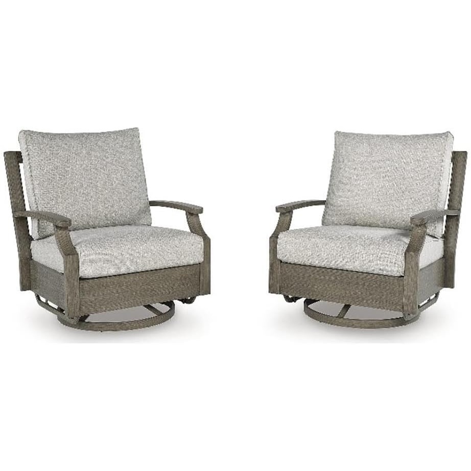 image:imageSignature Design by Ashley Fescue Lagoon Outdoor Swivel Glider Chair