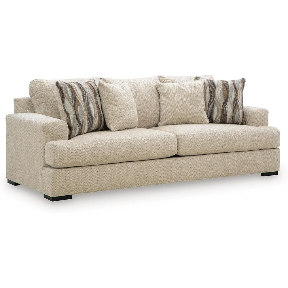 image:imageSignature Design by Ashley 97Inch 3Seat Chenille Sofa Oatmeal Beige