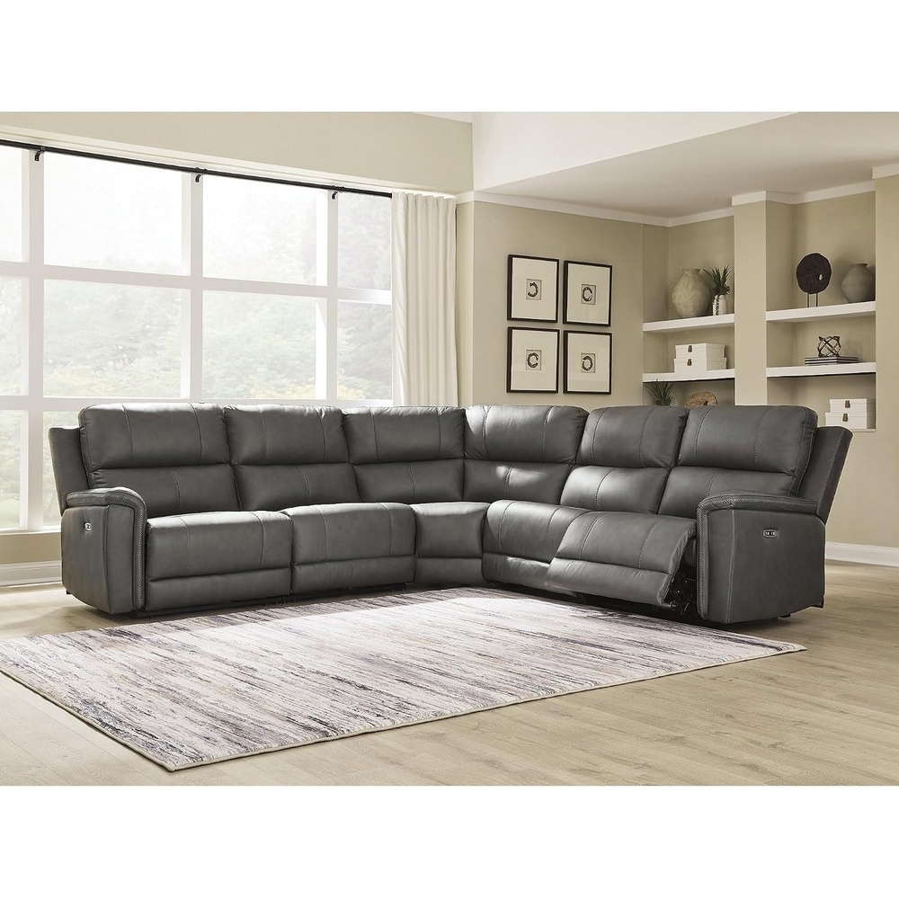 image:imageSignature Design by Ashley Burnley 5Piece Power Reclining Sectional GreyGrey