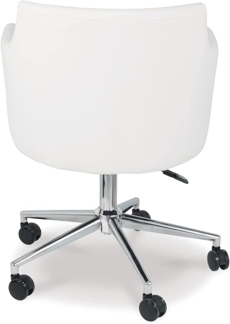 image:imageSignature Design by Ashley Baraga Contemporary Adjustable Swivel Home Office Desk Chair WhiteWhite