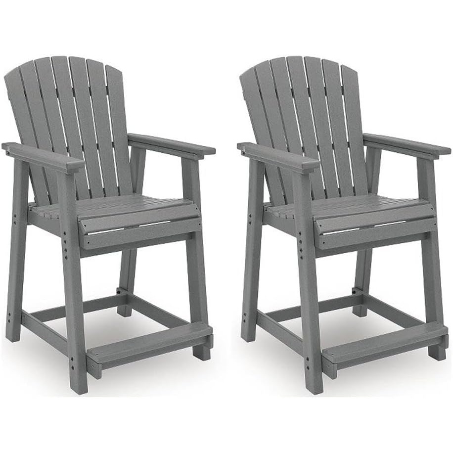image:imageSignature Design by Ashley Plinth Verdigris Outdoor Bar Stool Set of 2
