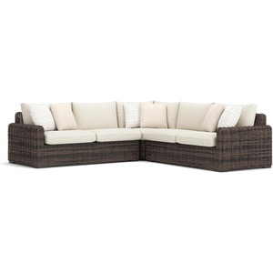Signature Design by Ashley Outdoor Sectional Couch, 3-Piece L Shaped
