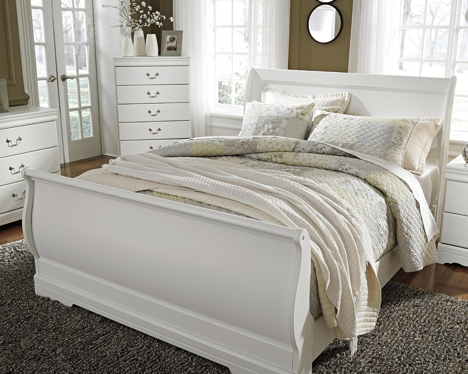 image:imageSignature Design by Ashley Huey Vineyard Full Sleigh Bed BlackWhite