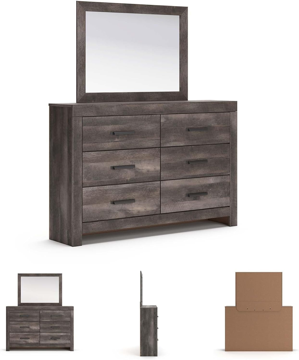 image:imageSignature Design by Ashley Wynnlow 3Piece Full Size Bed Frame GrayGrey