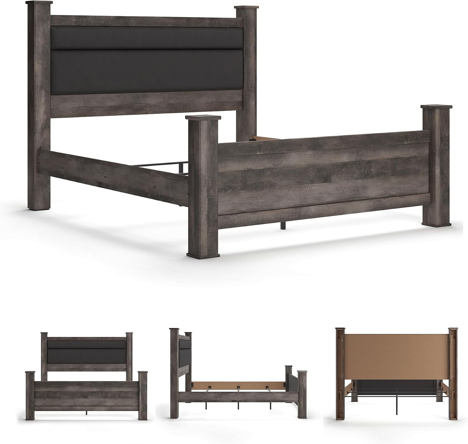 image:imageSignature Design by Ashley Wynnlow 3Piece Full Size Bed Frame GrayGrey