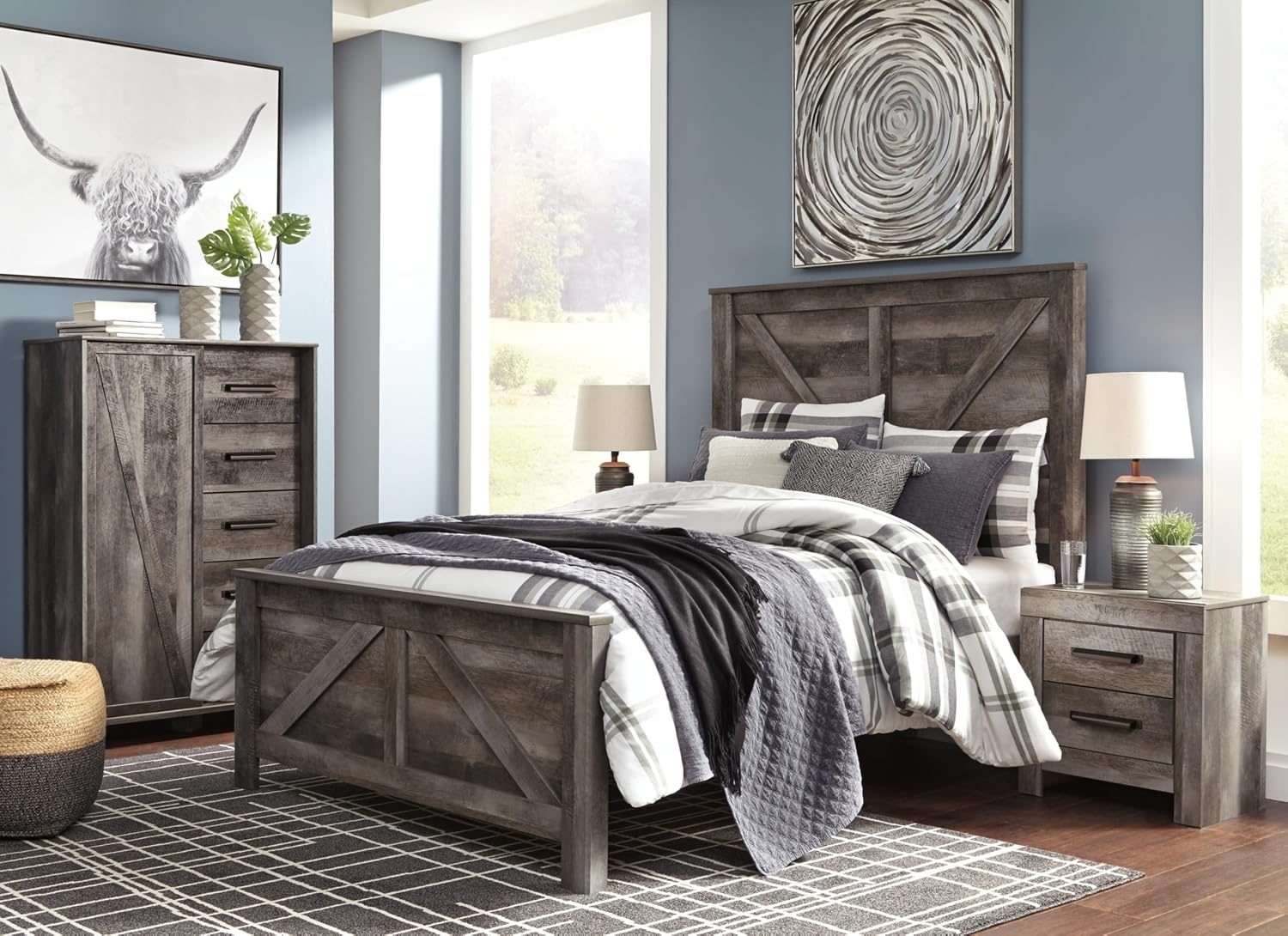 image:imageSignature Design by Ashley Wynnlow 3Piece Full Size Bed Frame GrayGrey