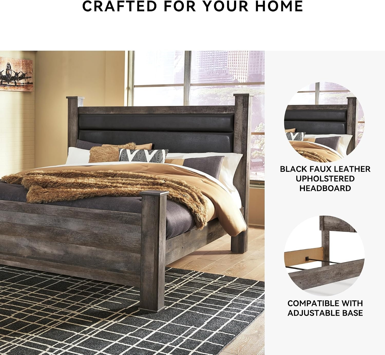image:imageSignature Design by Ashley Wynnlow 3Piece Full Size Bed Frame GrayGrey