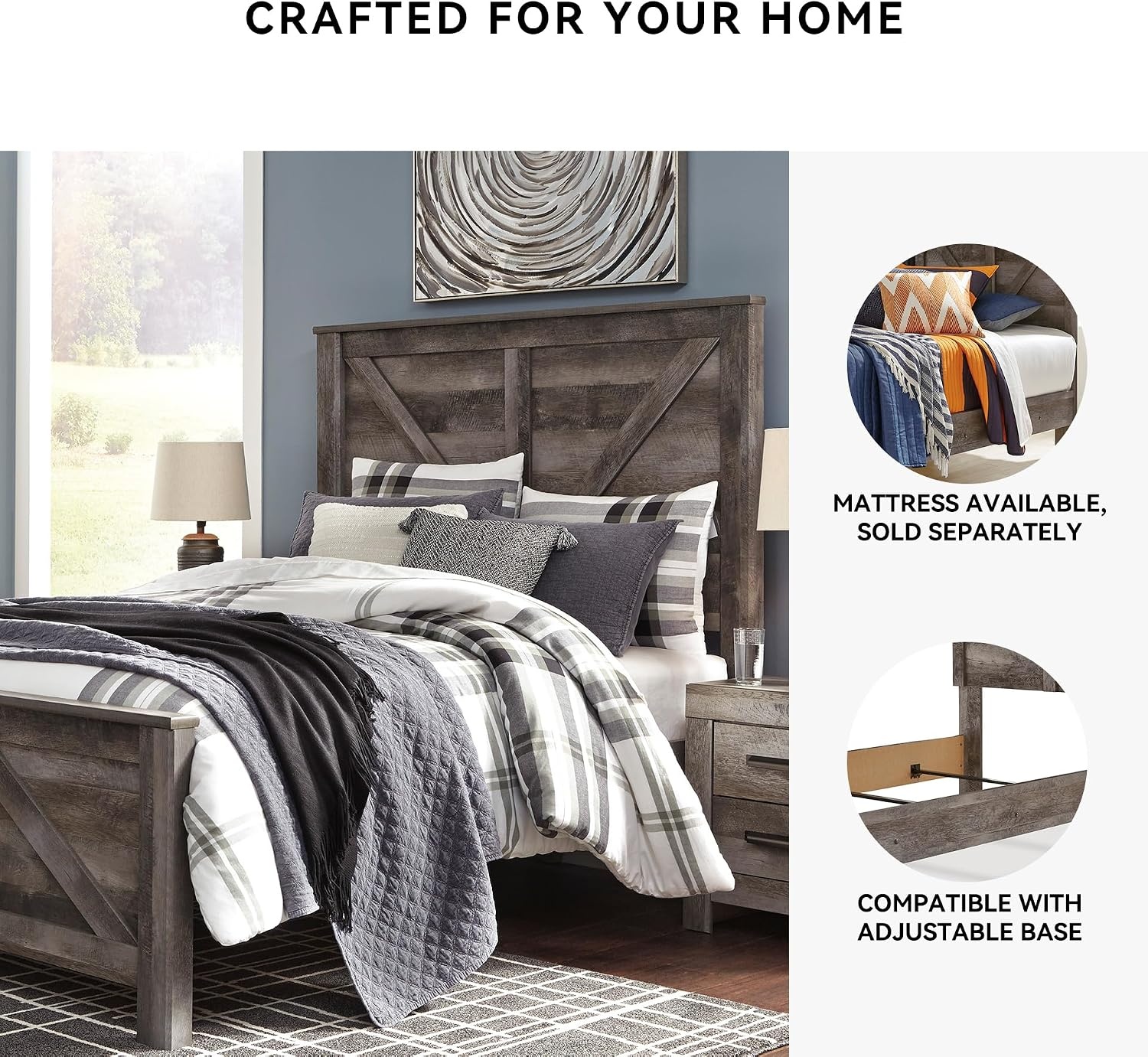 image:imageSignature Design by Ashley Wynnlow 3Piece Full Size Bed Frame GrayGrey