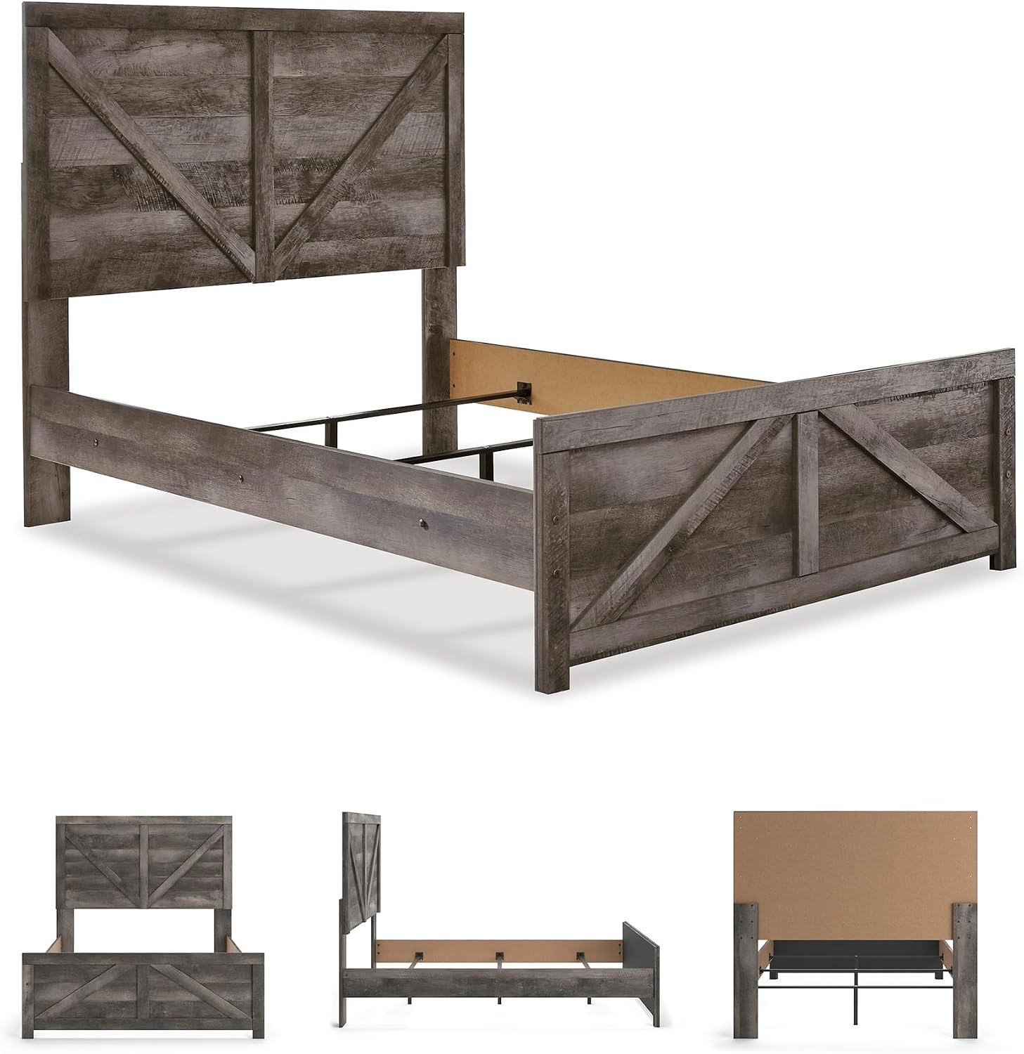 image:imageSignature Design by Ashley Wynnlow 3Piece Full Size Bed Frame GrayGrey