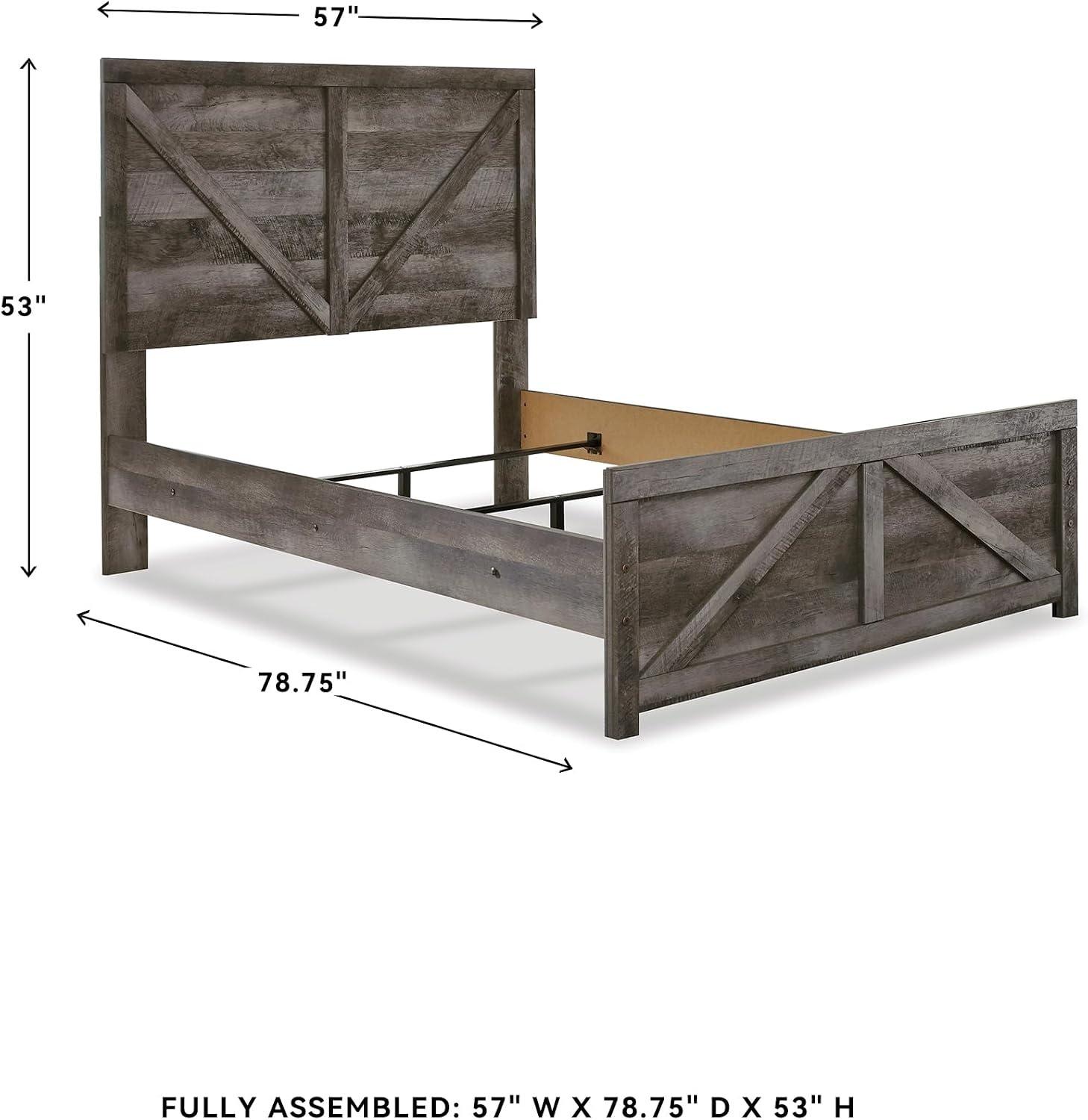 image:imageSignature Design by Ashley Wynnlow 3Piece Full Size Bed Frame GrayGrey
