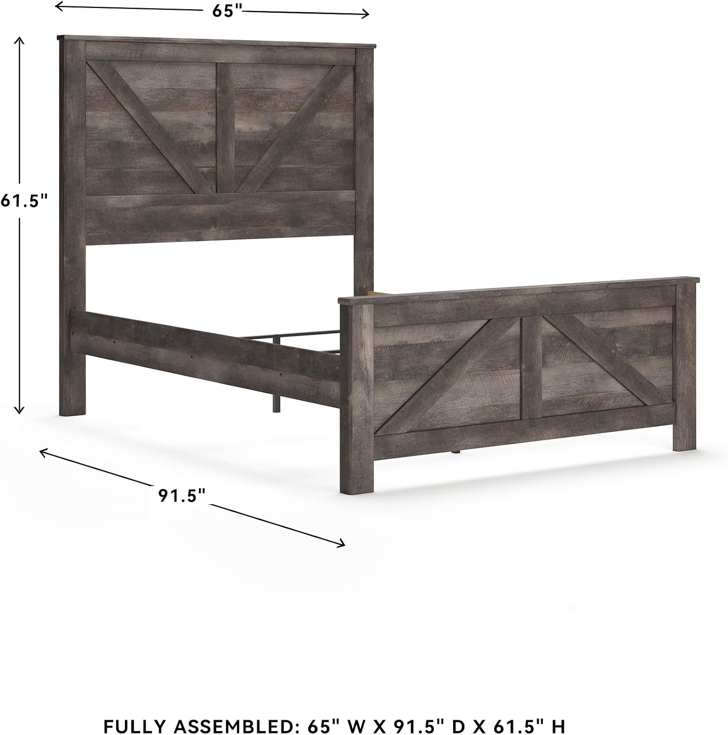 image:imageSignature Design by Ashley Wynnlow 3Piece Full Size Bed Frame GrayGrey