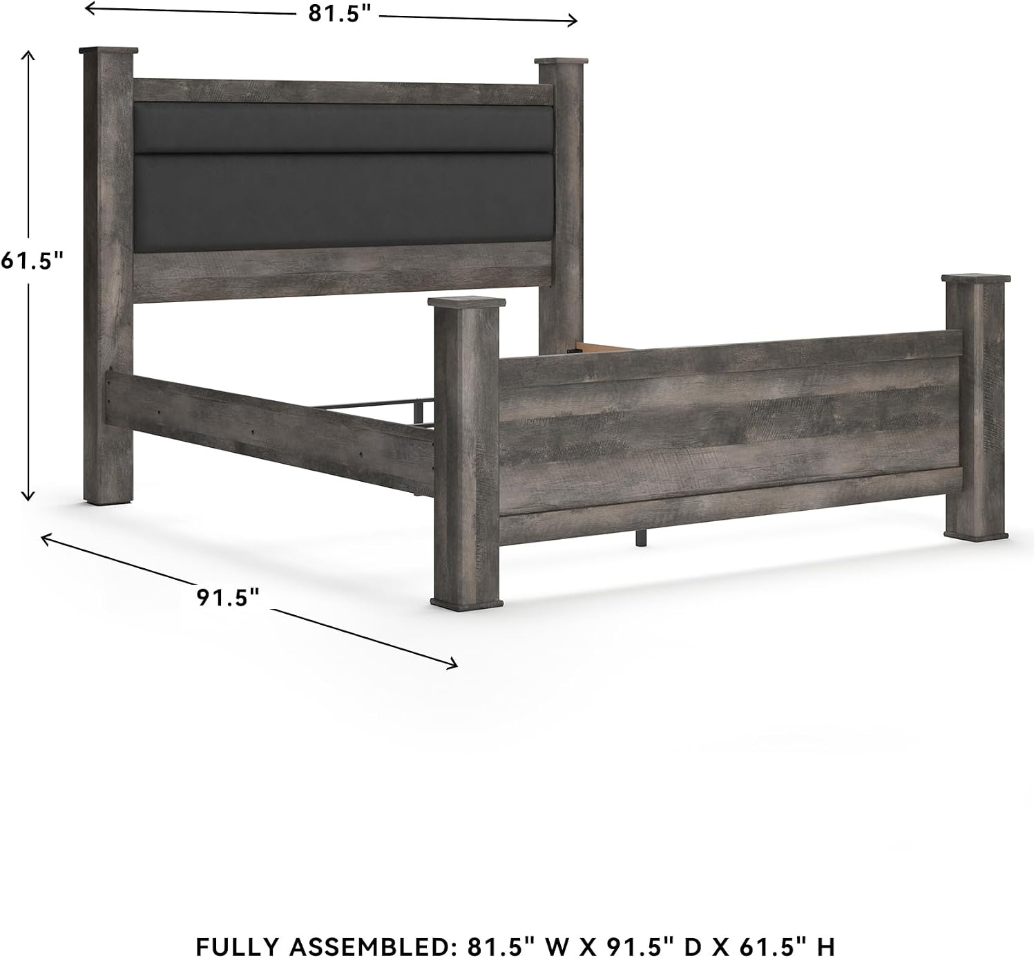 image:imageSignature Design by Ashley Wynnlow 3Piece Full Size Bed Frame GrayGrey