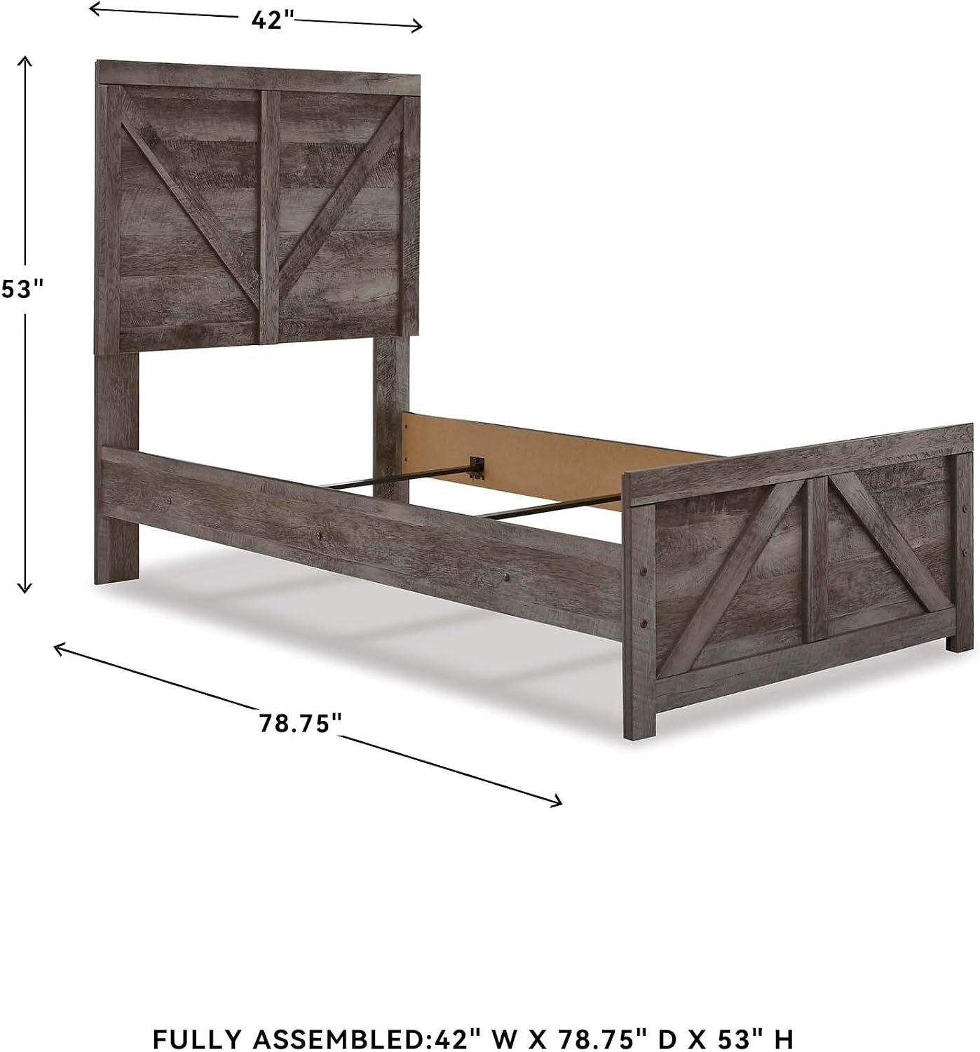 image:imageSignature Design by Ashley Wynnlow 3Piece Full Size Bed Frame GrayGrey