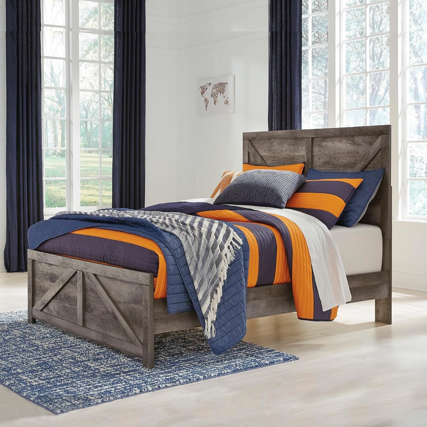 image:imageSignature Design by Ashley Wynnlow 3Piece Full Size Bed Frame GrayGrey