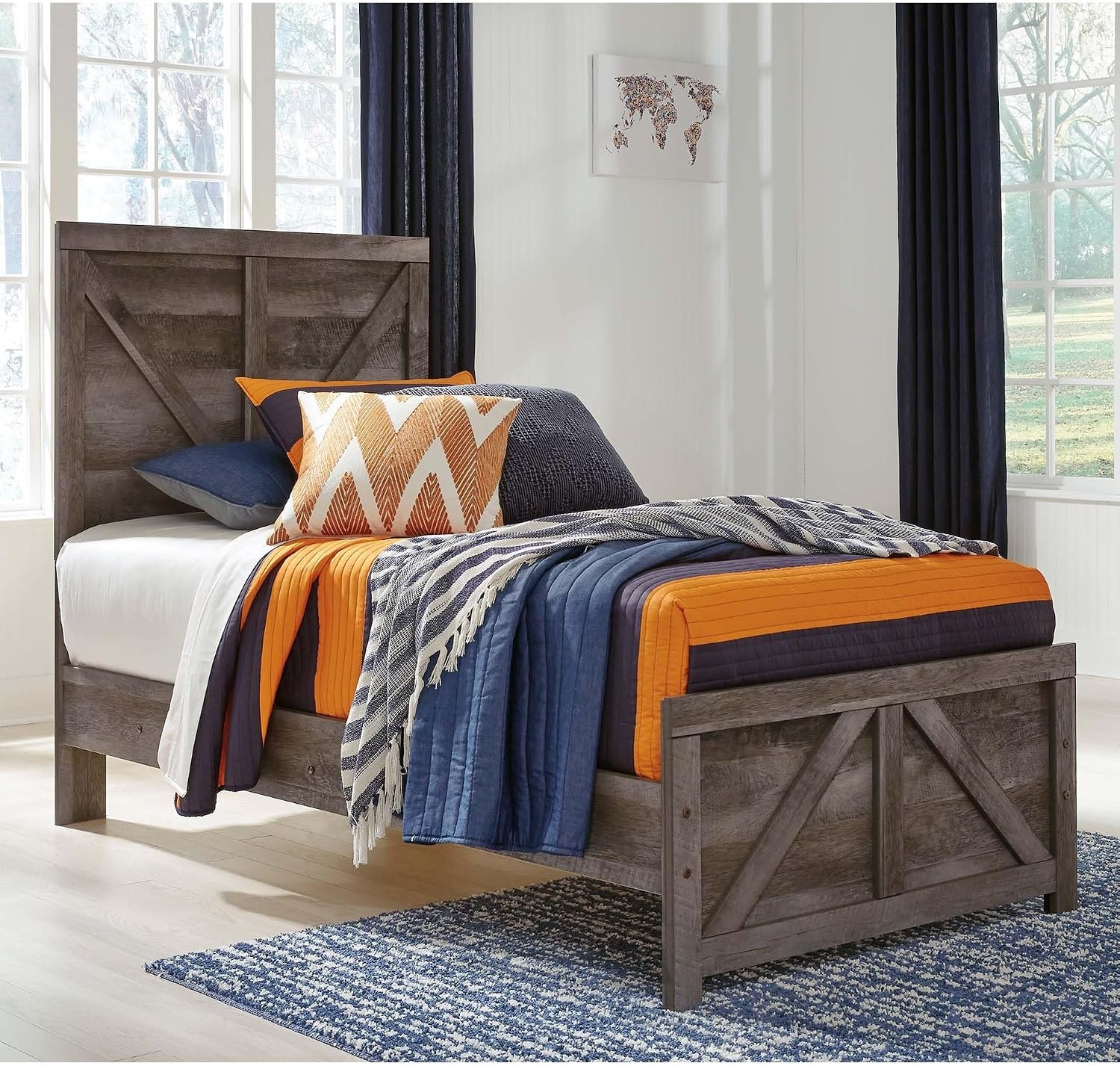image:imageSignature Design by Ashley Wynnlow 3Piece Full Size Bed Frame GrayGrey