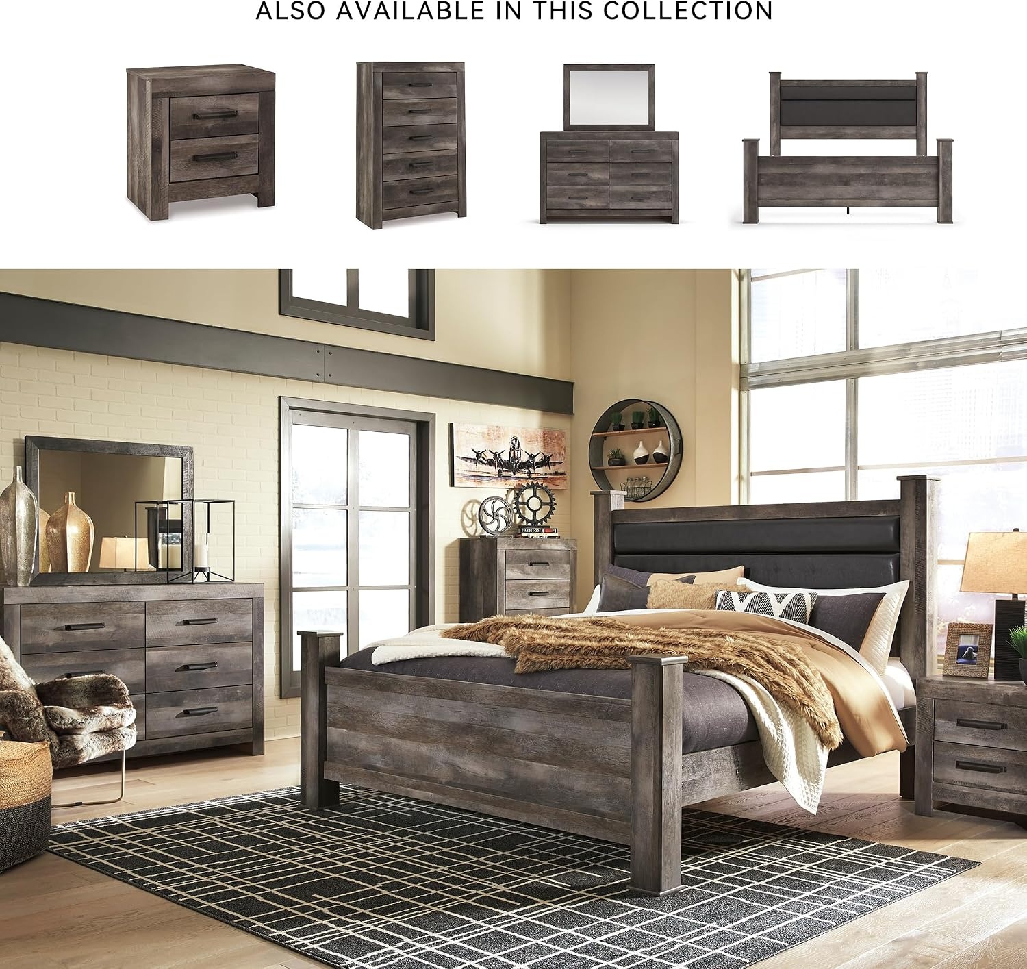 image:imageSignature Design by Ashley Wynnlow 3Piece Full Size Bed Frame GrayGrey
