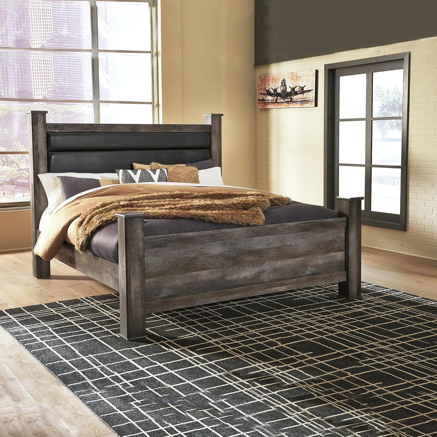 image:imageSignature Design by Ashley Wynnlow 3Piece Full Size Bed Frame GrayGrey