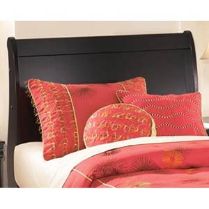 Signature Design by Ashley Huey Vineyard Full Sleigh Bed, Black(Black)