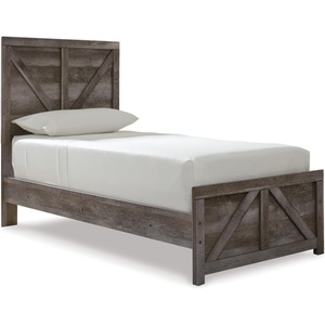Signature Design by Ashley Wynnlow 3-Piece Full Size Bed Frame, Gray(Grey)