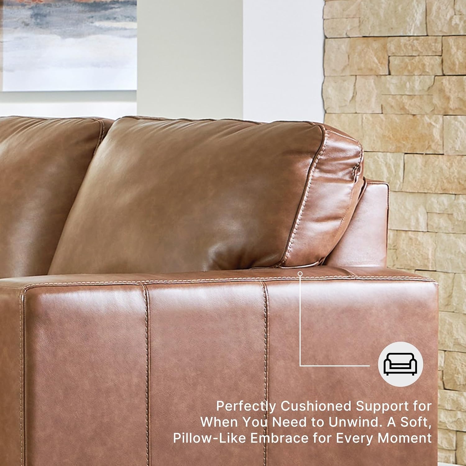 image:imageSignature Design by Ashley Leather Rocker Recliner Chair BlueCarmel