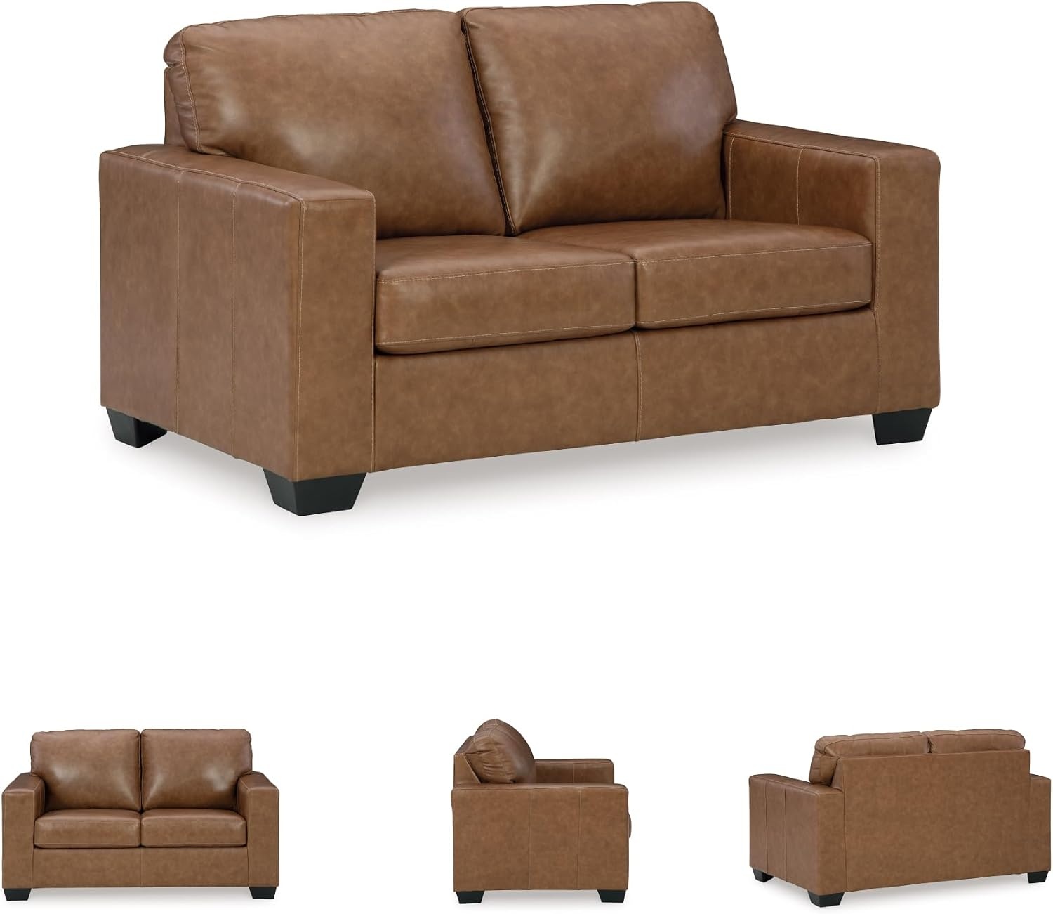 image:imageSignature Design by Ashley Leather Rocker Recliner Chair BlueCarmel