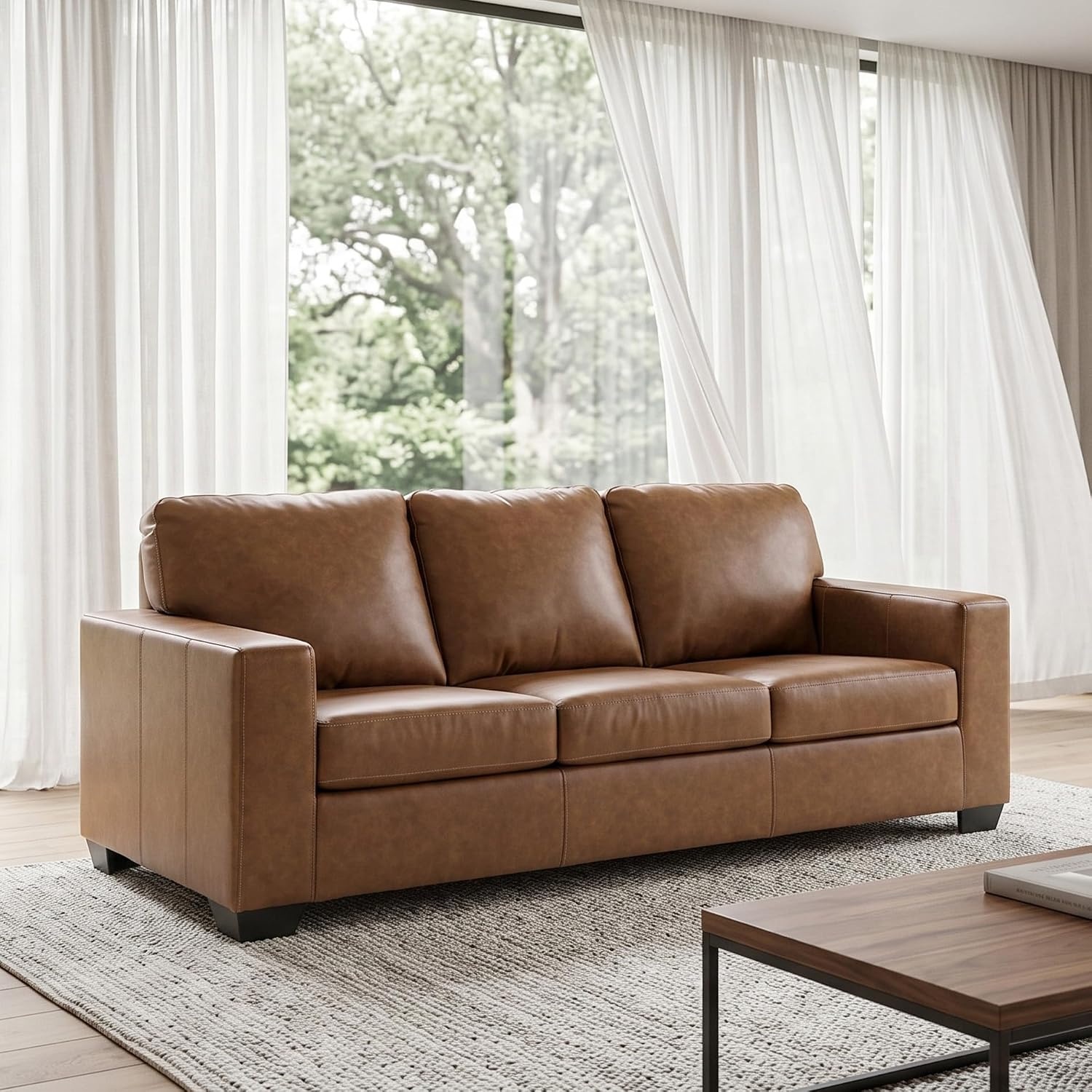 image:imageSignature Design by Ashley Leather Rocker Recliner Chair BlueCarmel