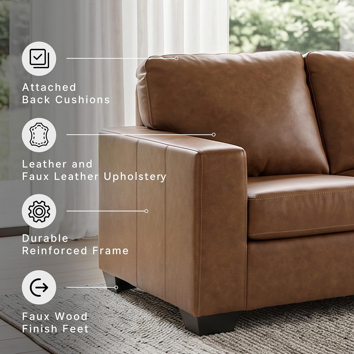 image:imageSignature Design by Ashley Leather Rocker Recliner Chair BlueCarmel