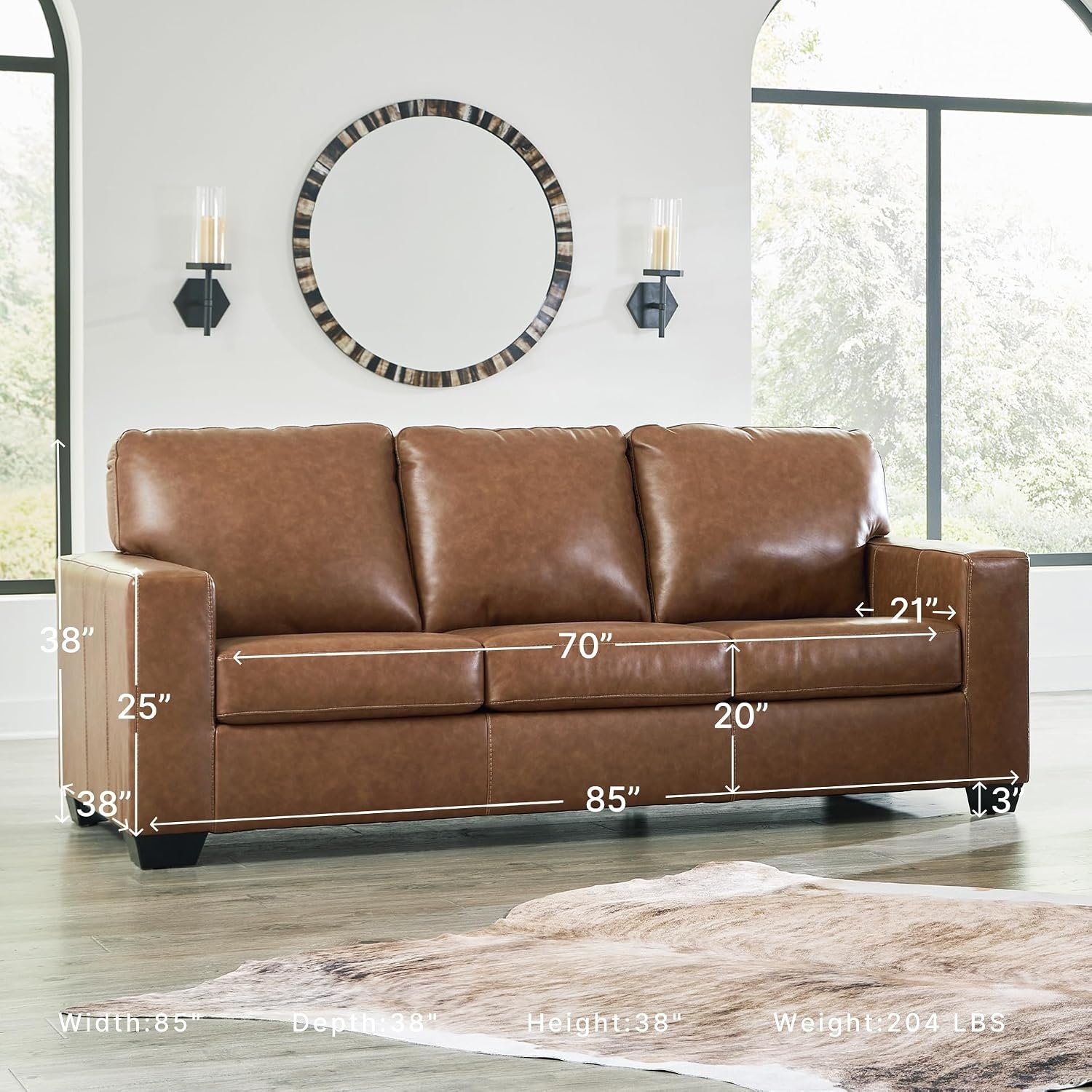 image:imageSignature Design by Ashley Leather Rocker Recliner Chair BlueCarmel