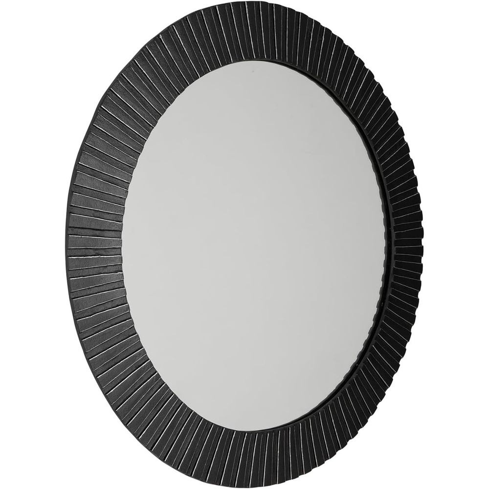 image:imageSignature Design by Ashley Ozias 34 Inch Round Black Wall Accent Mirror