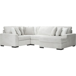 Signature Design by Ashley 4-Piece Sectional with Chaise, Jumbo Cord
